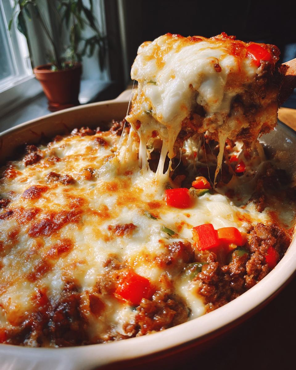 Low Carb Philly Cheesesteak Casserole - detail 2