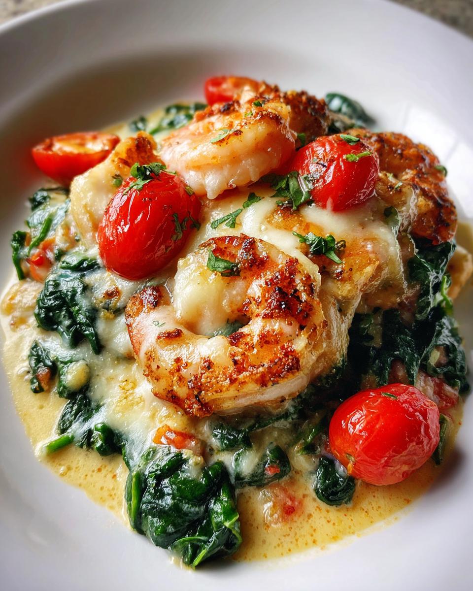 Low-Carb Shrimp Tuscan Bake - detail 1