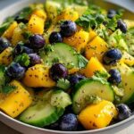 Mango Cucumber Salad with Blueberries and Avocado