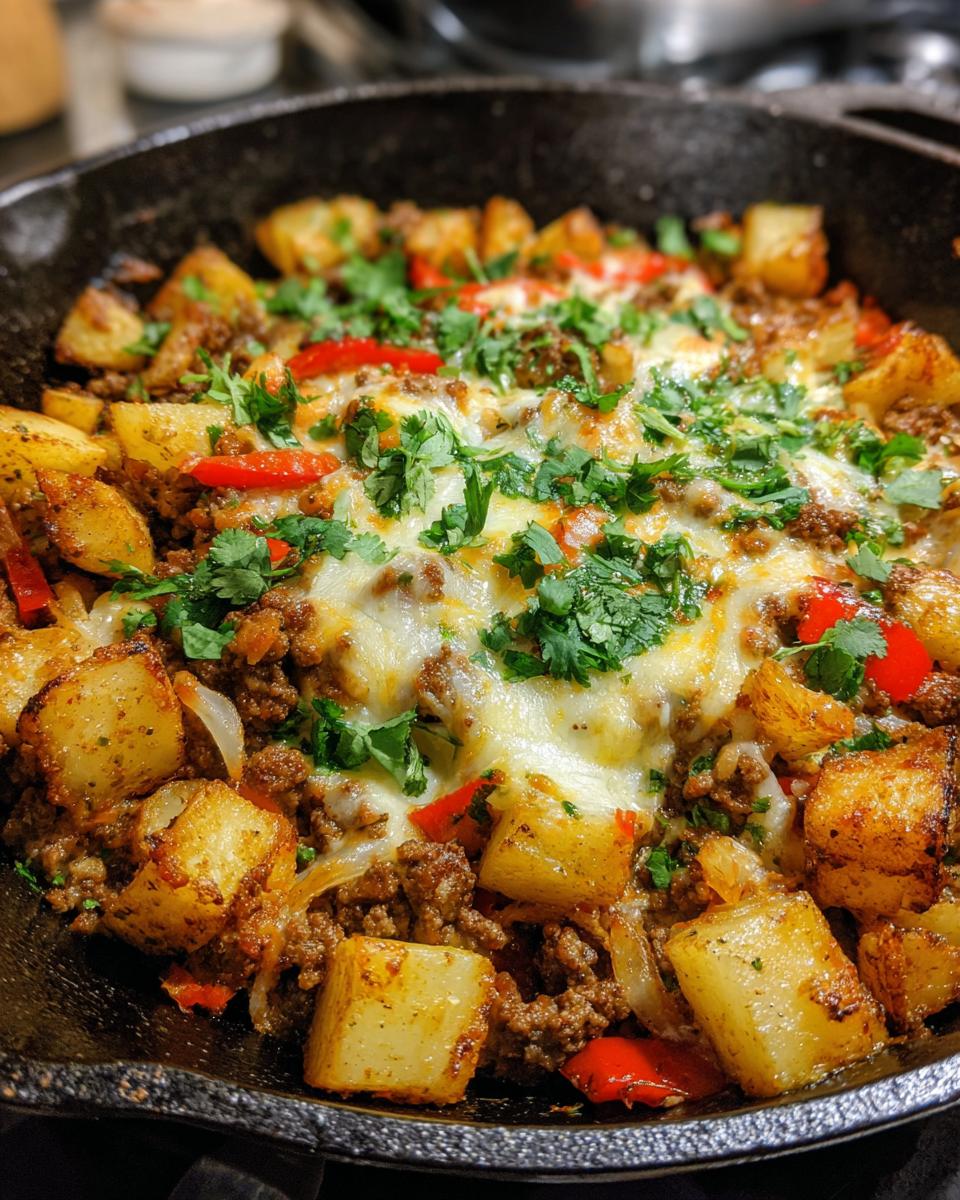 Mexican Ground Beef and Potato Skillet - detail 3