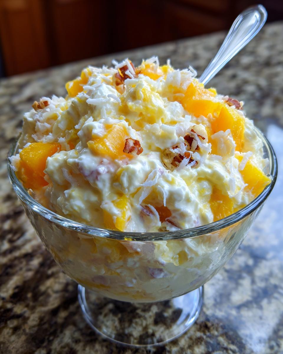 Millionaire Peach Salad - detail 1