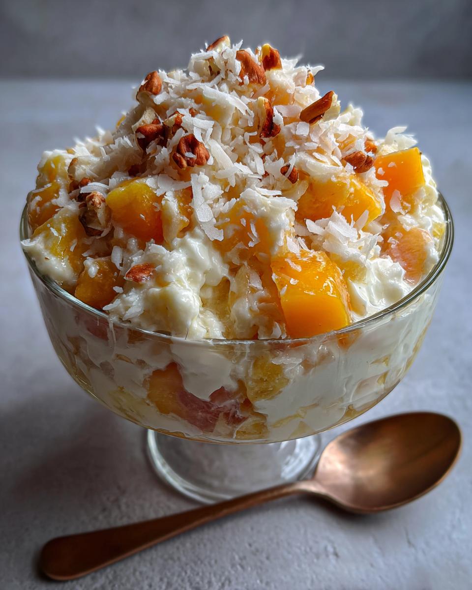 Millionaire Peach Salad - detail 3