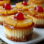 Mini Pineapple Upside Down Cheesecakes