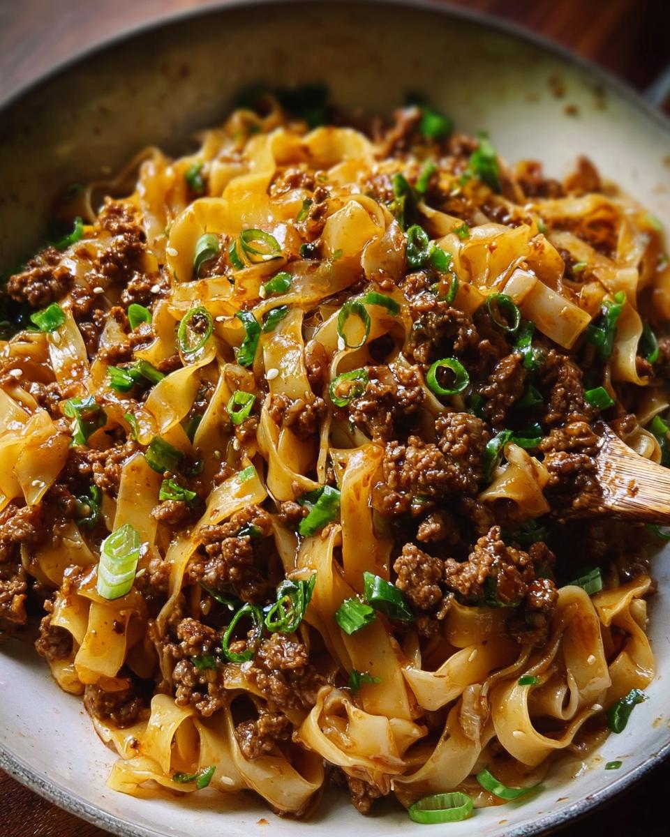 Mongolian Ground Beef Noodles - detail 2