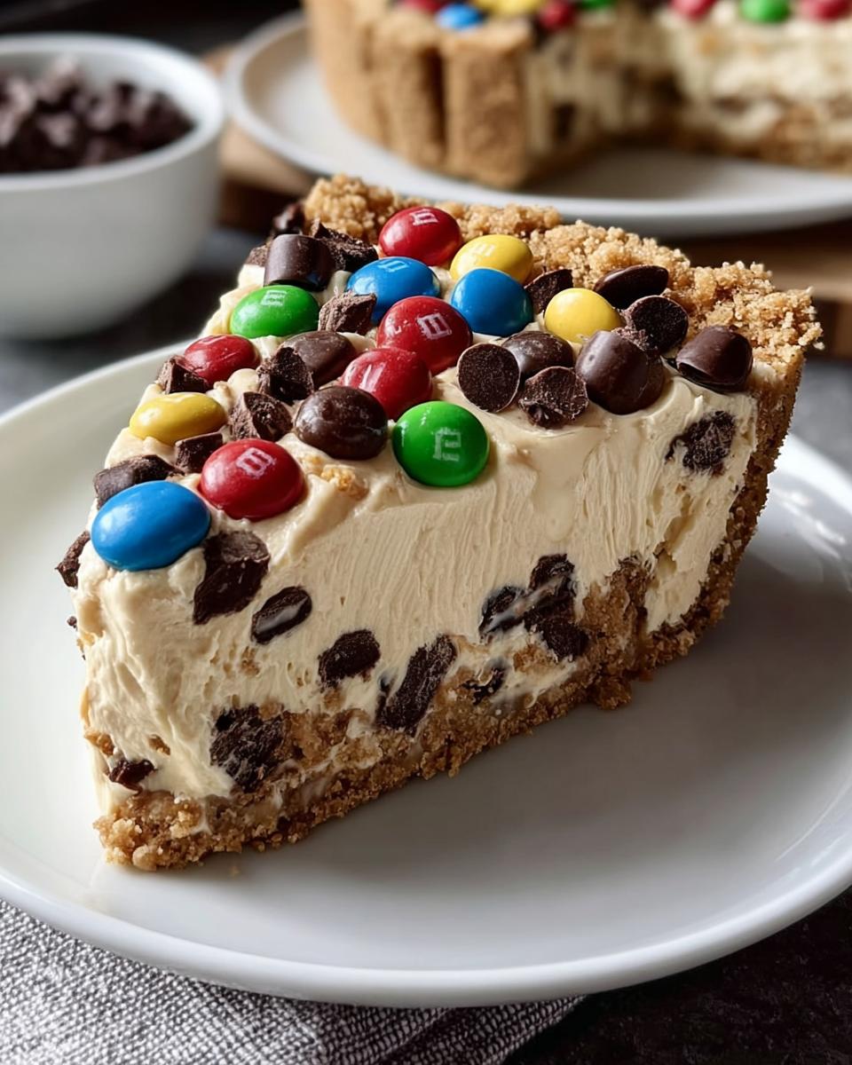 Monster Cookie Peanut Butter Cheesecake Pie - detail 1