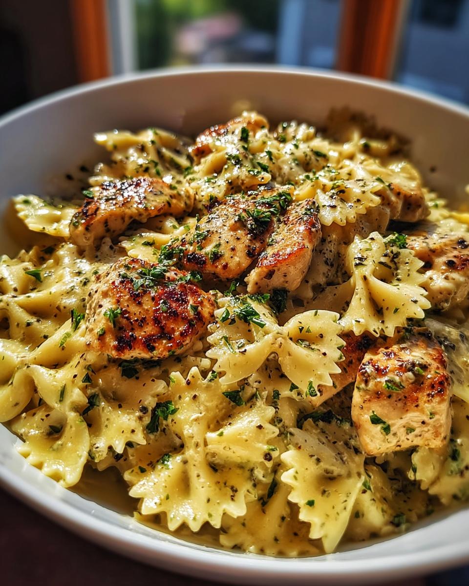 Mozzarella Garlic Butter Chicken Bowties - detail 1