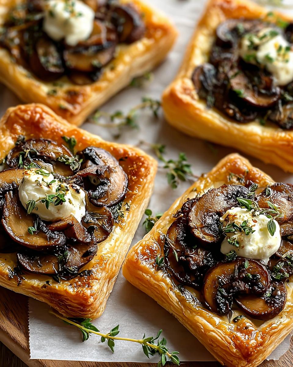 Mushroom Goat Cheese Tarts - detail 1