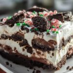 No Bake Christmas Oreo Lasagna