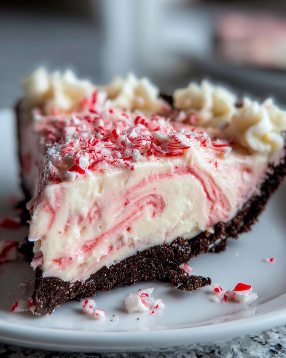 No-Bake Christmas Peppermint Pie - detail 1