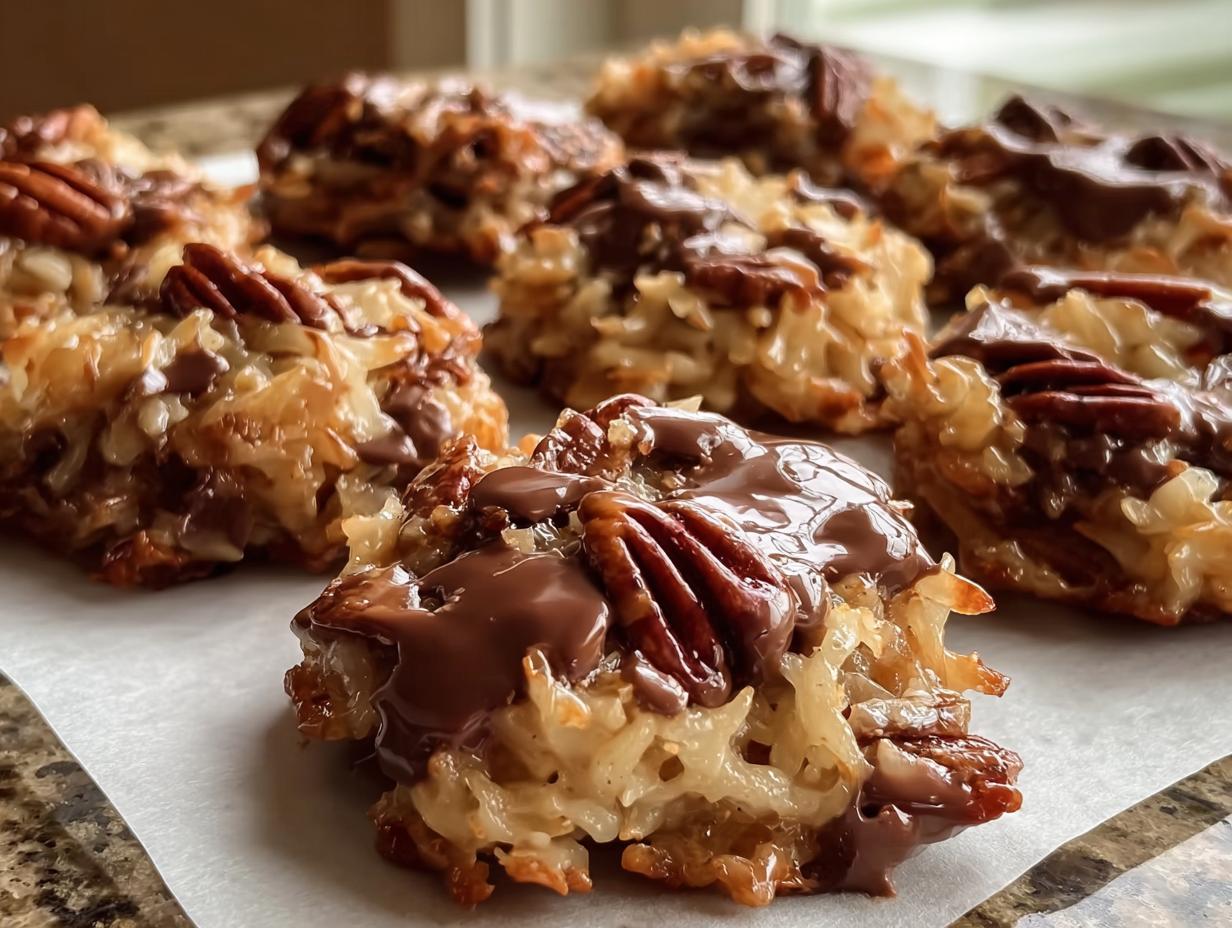 No-Bake Coconut Pecan Praline Clusters - detail 1