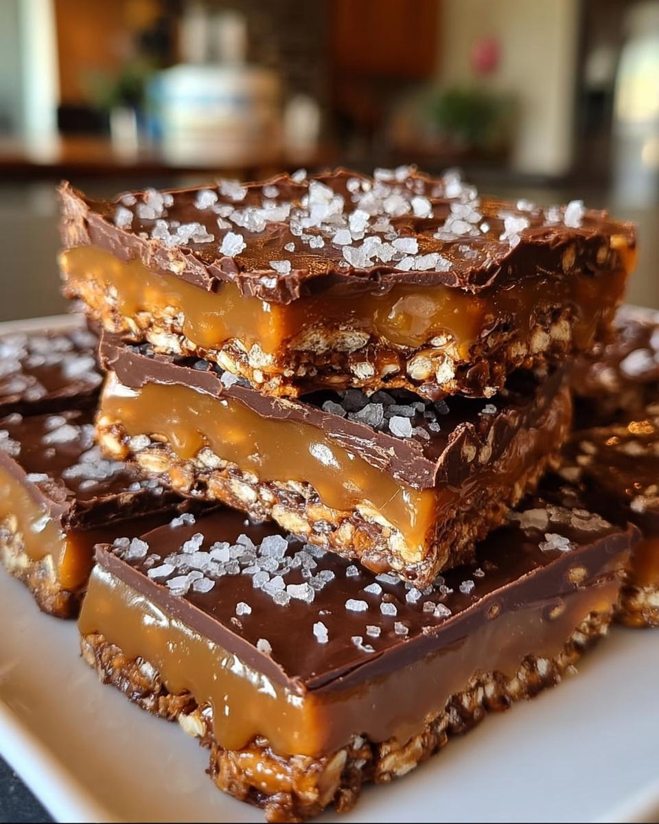 No-Bake Pretzel Bars with Salted Caramel - detail 1
