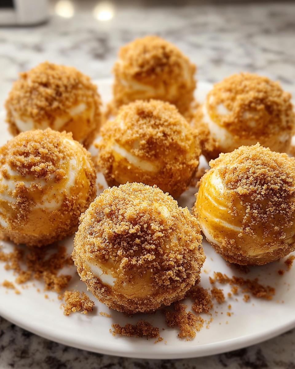 No Bake Pumpkin Cheesecake Balls - detail 1