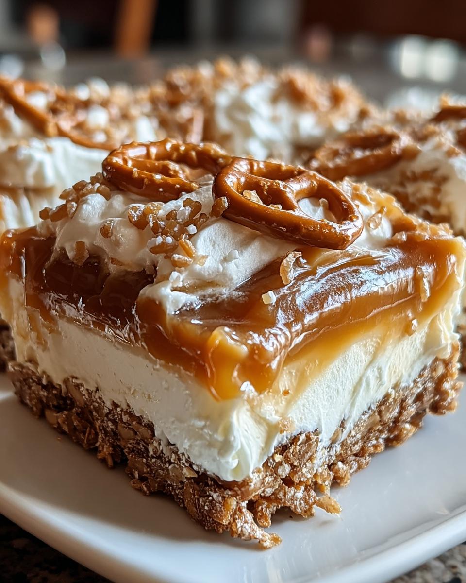 No-Bake Salted Caramel Pretzel Bars - detail 1