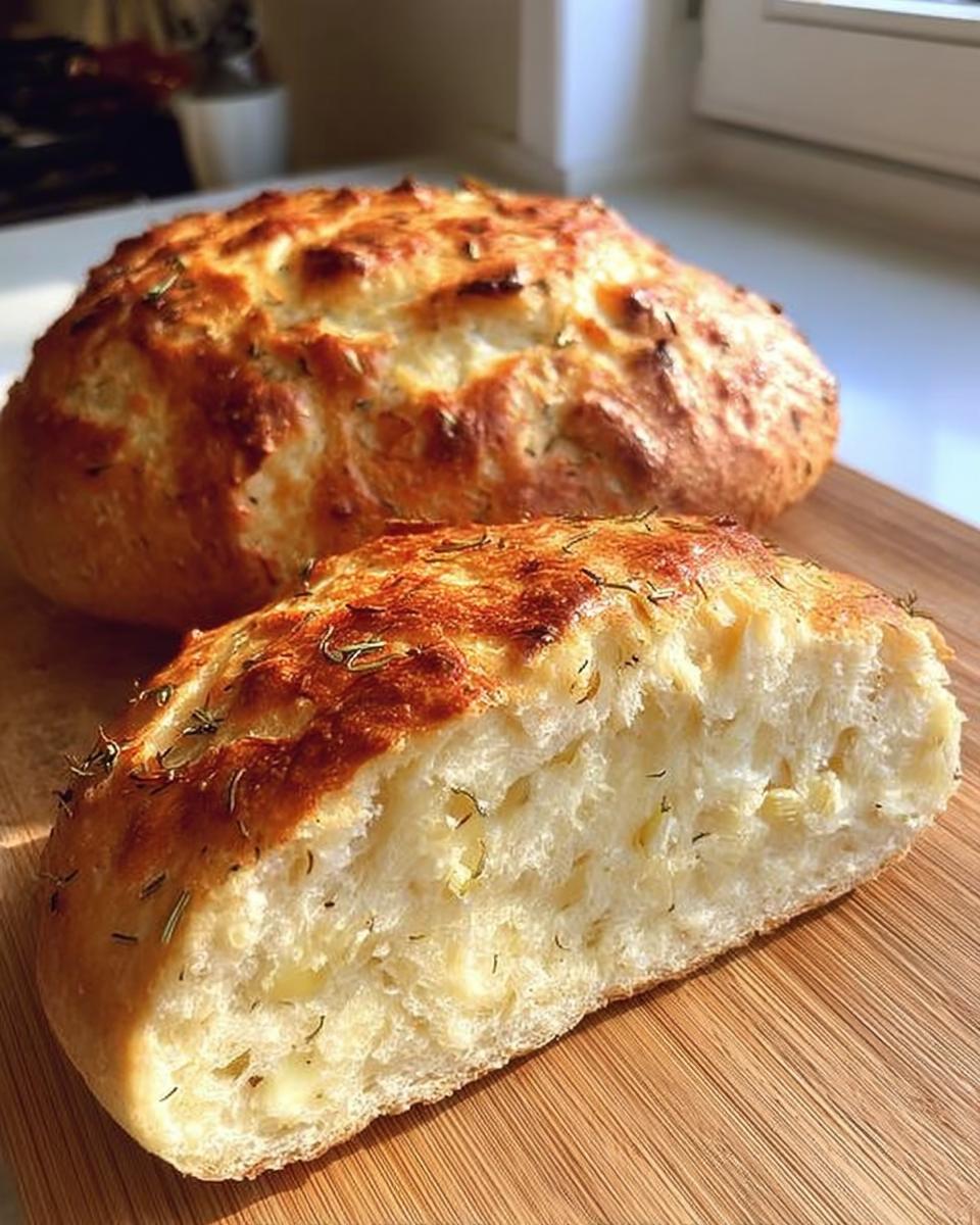 No-Knead Garlic Bread - detail 1