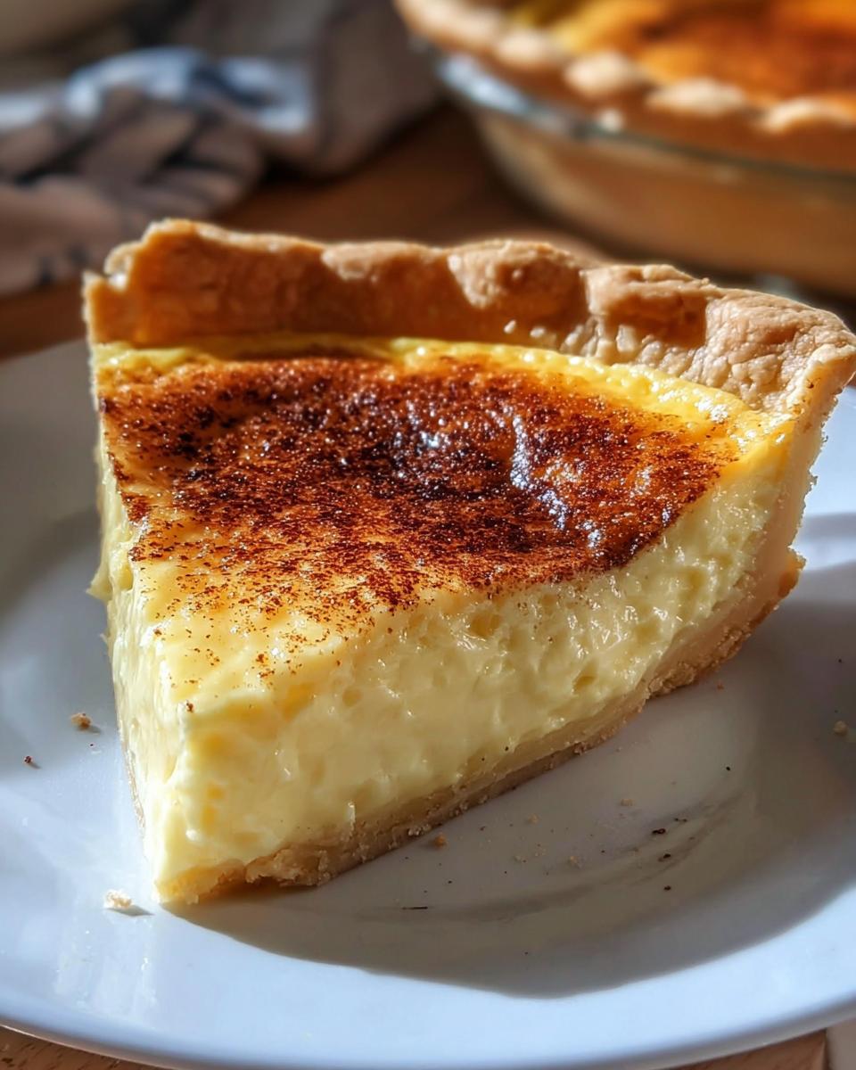 Old Fashioned Egg Custard Pie - detail 1