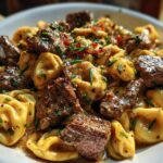 One-Pan Cowboy Butter Tortellini Steak Bites