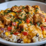 One-Pot Cheesy Southwest Chicken & Rice
