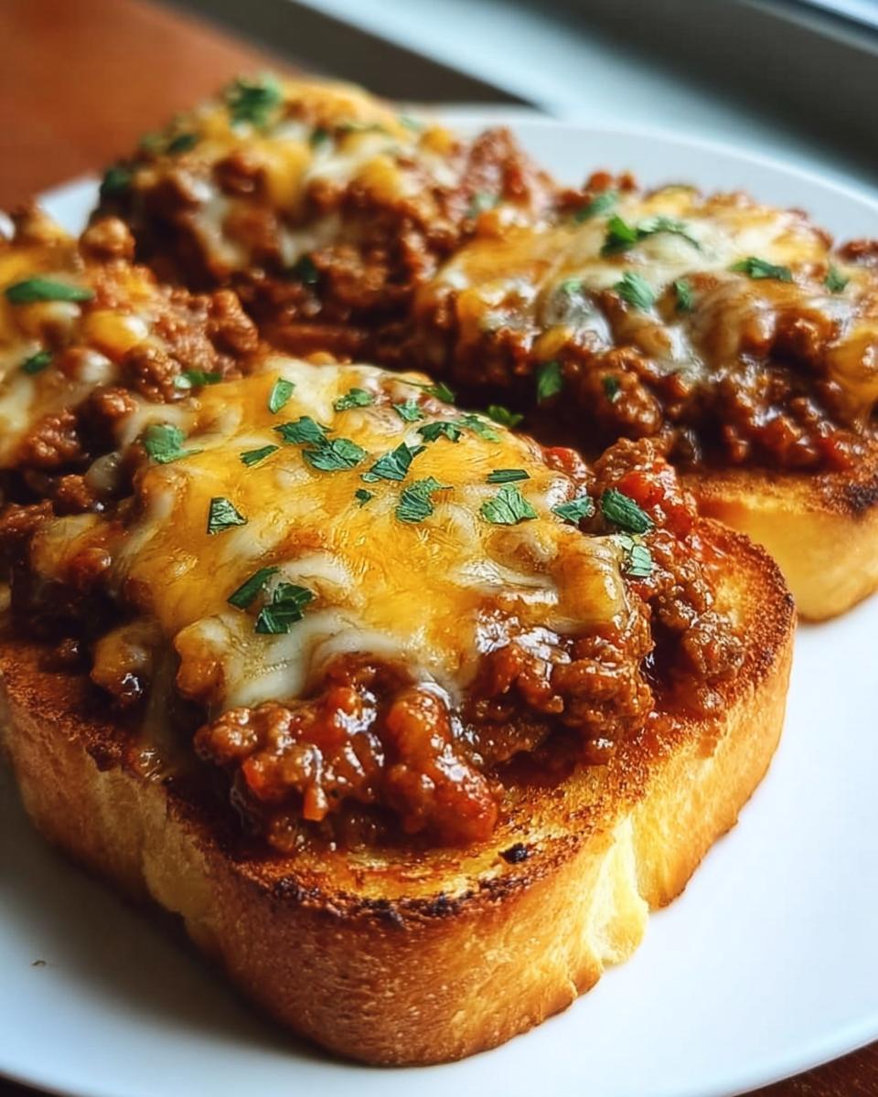 Open Face Garlic Toast Sloppy Joes - detail 1