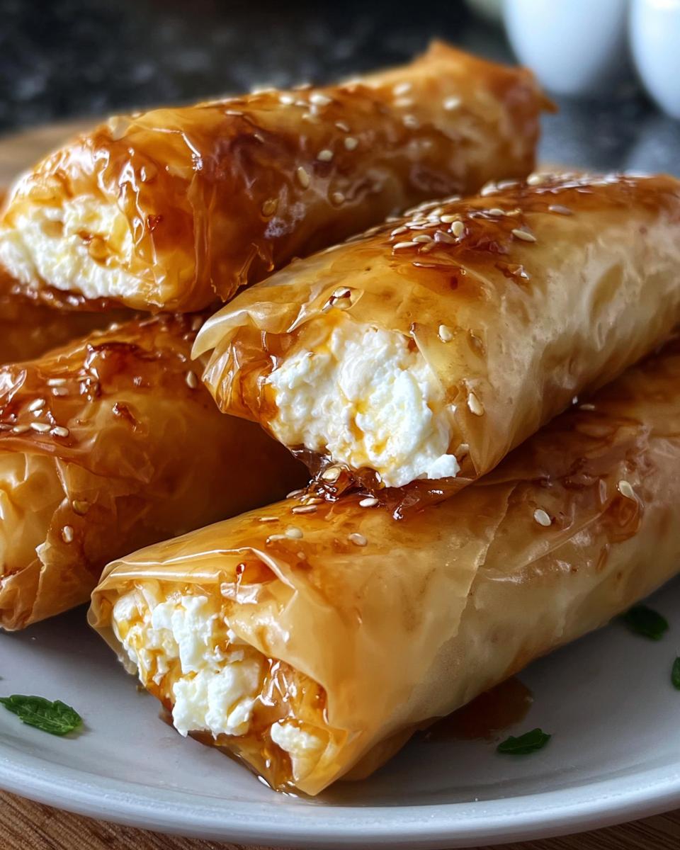 Oven-Fried Feta Rolls with Chili Honey - detail 1