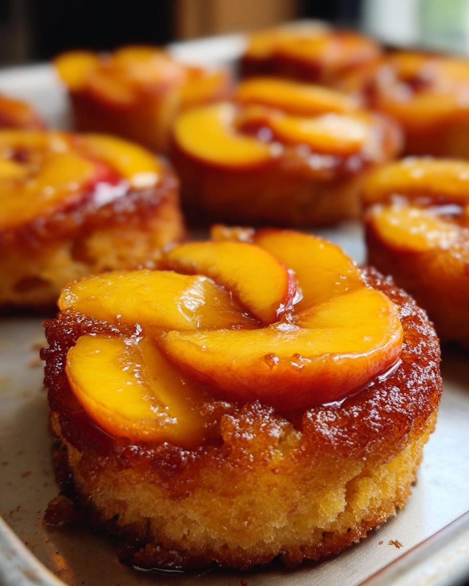 Peach Upside-Down Mini Cakes - detail 1