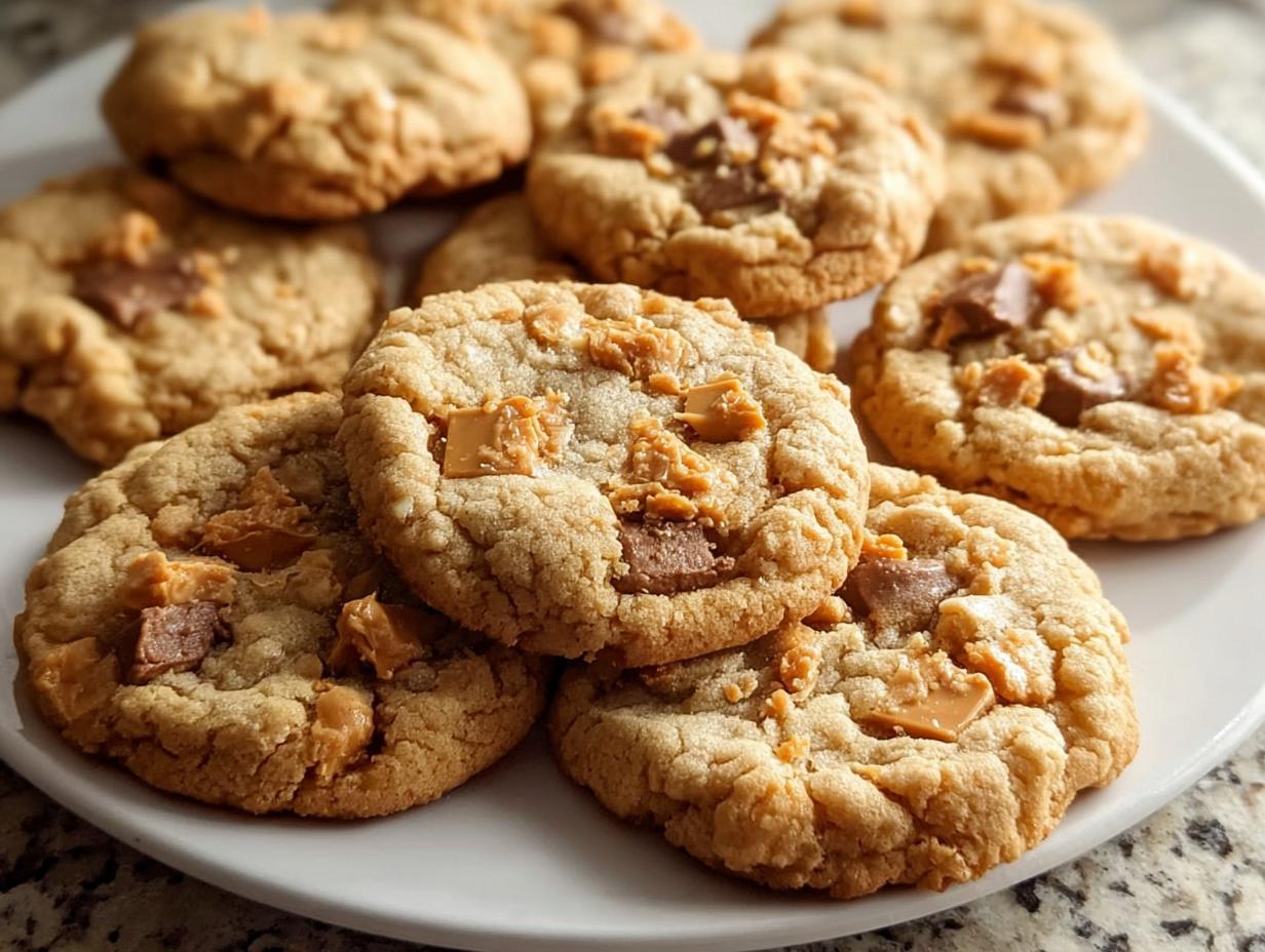 Peanut Butter Butterfinger Cookies - detail 1