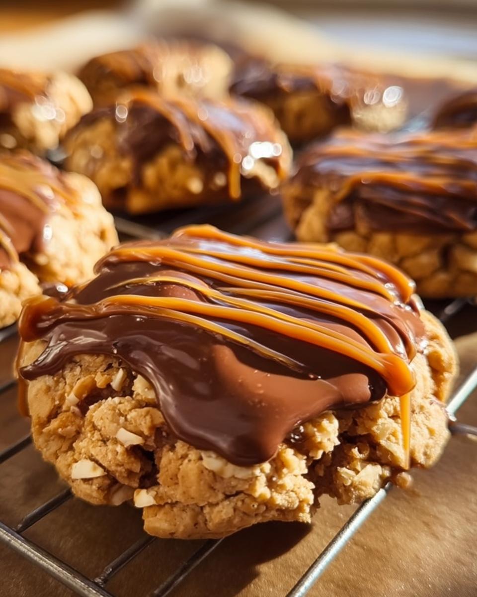 Peanut Butter Chocolate Caramel Cookies - detail 2