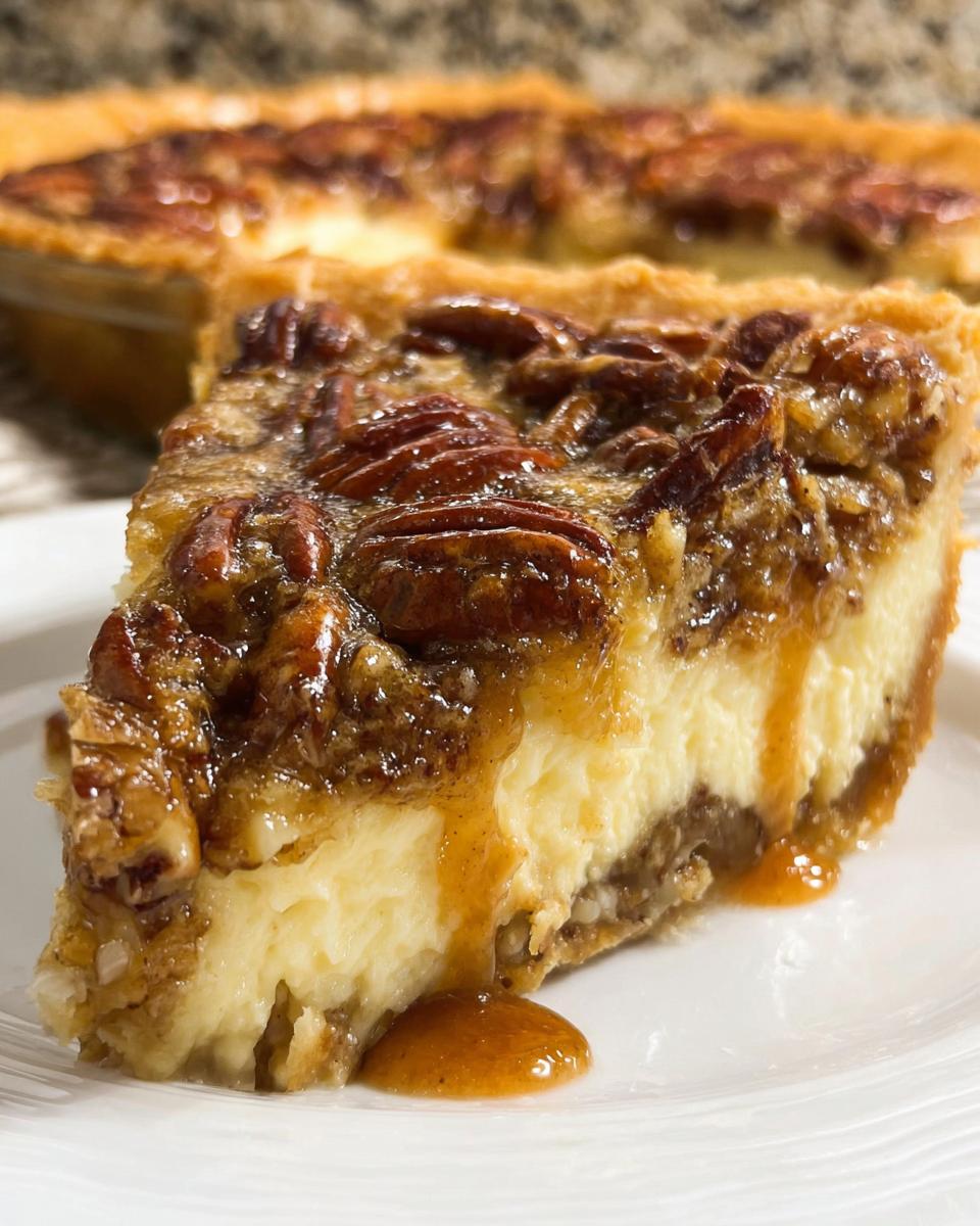 Pecan Cheesecake Pie - detail 1