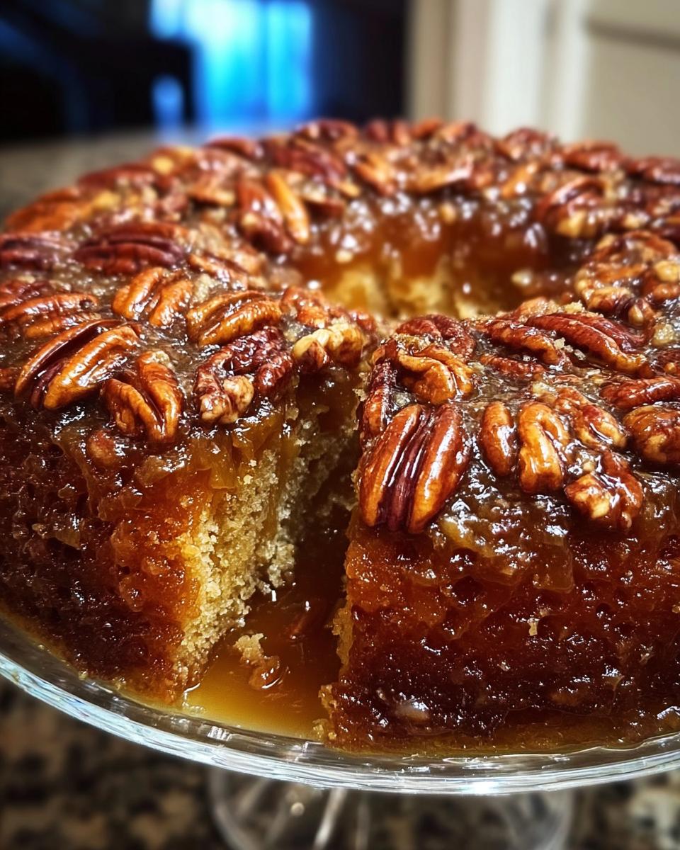 Pecan Upside Down Cake - detail 1