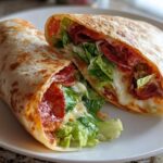 Pepperoni Pizza Caesar Wraps