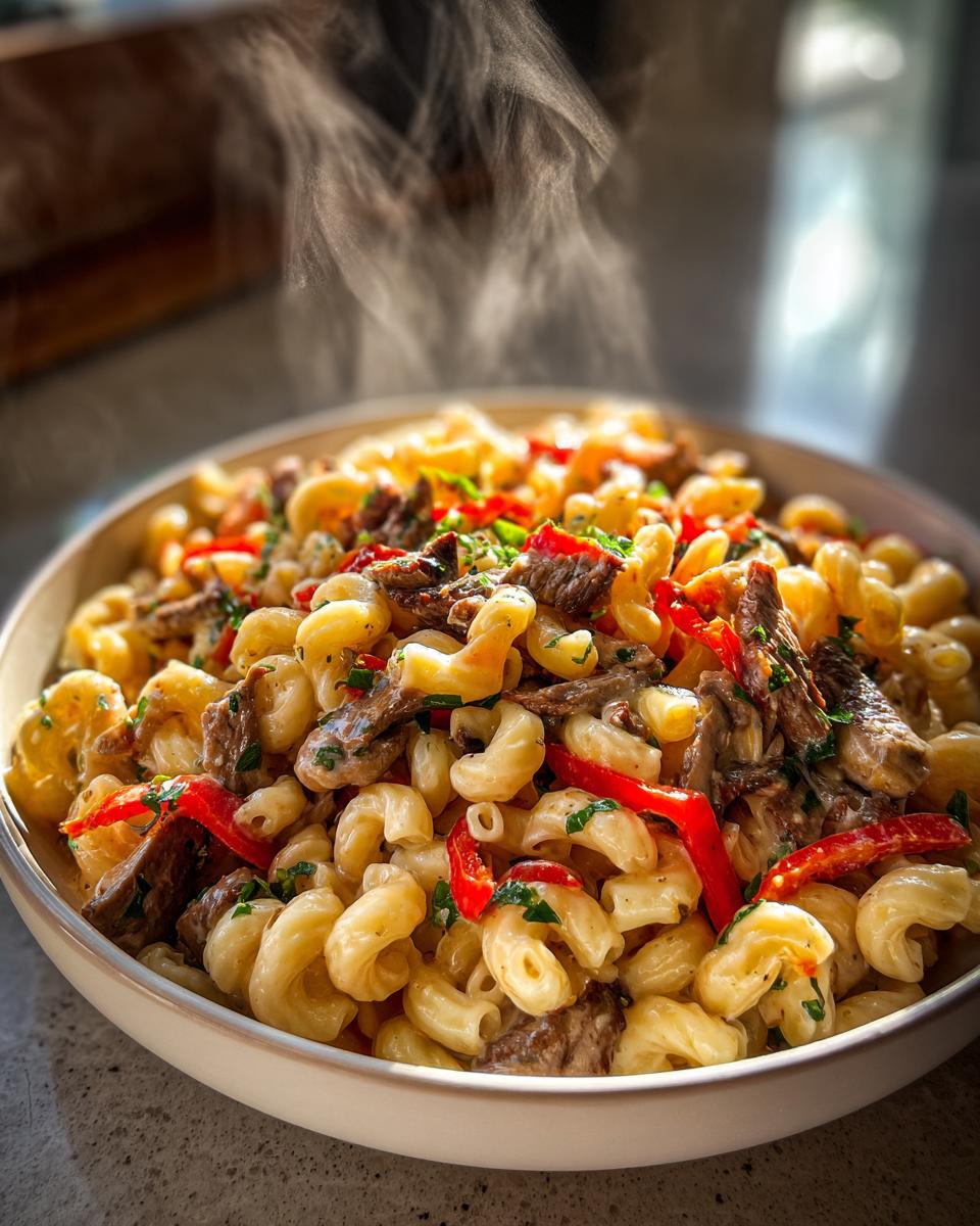 Philly Cheesesteak Pasta - detail 2