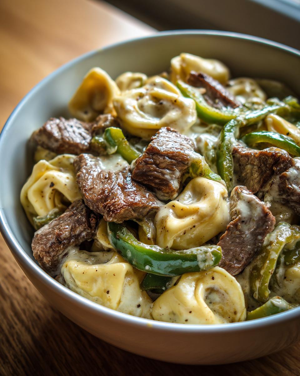 Philly Cheesesteak Tortellini Pasta - detail 2