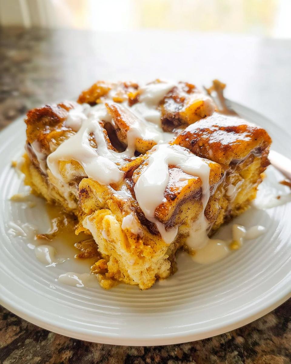 Pumpkin Cinnamon Roll Casserole - detail 1