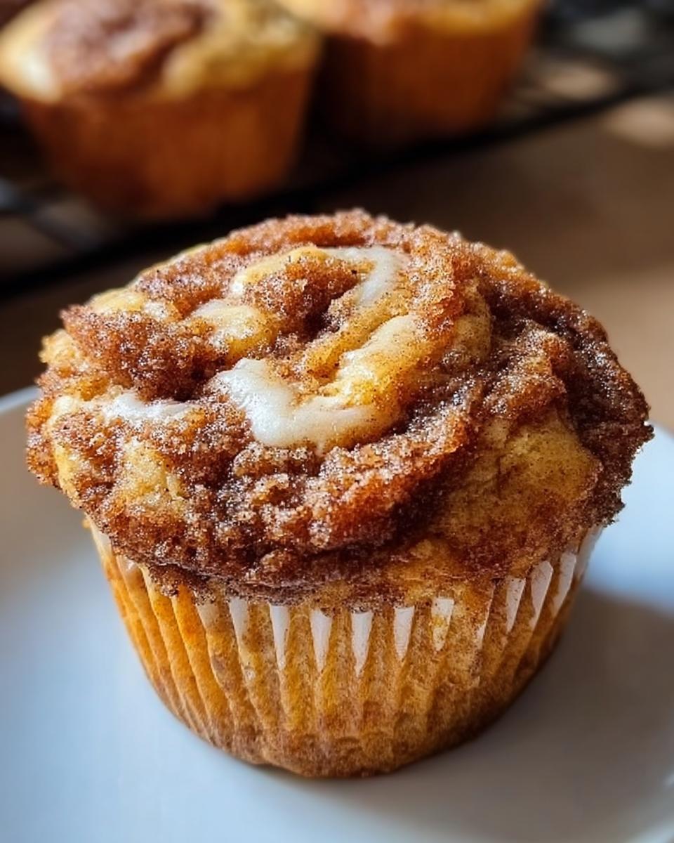 Pumpkin Cinnamon Roll Muffins - detail 2