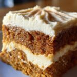 Pumpkin Spice Gooey Cake with Cream Cheese Frosting