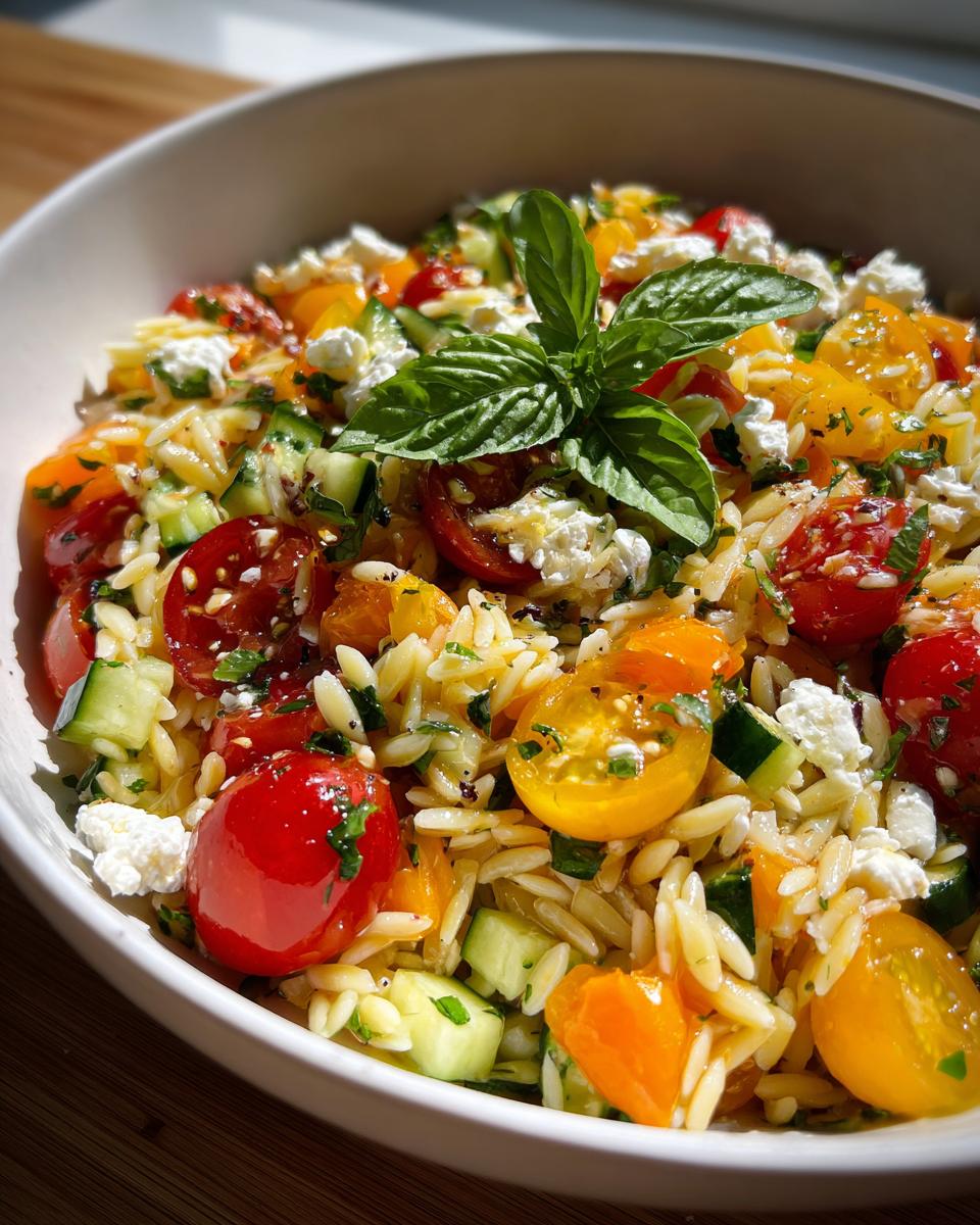Rainbow Orzo Salad - detail 1
