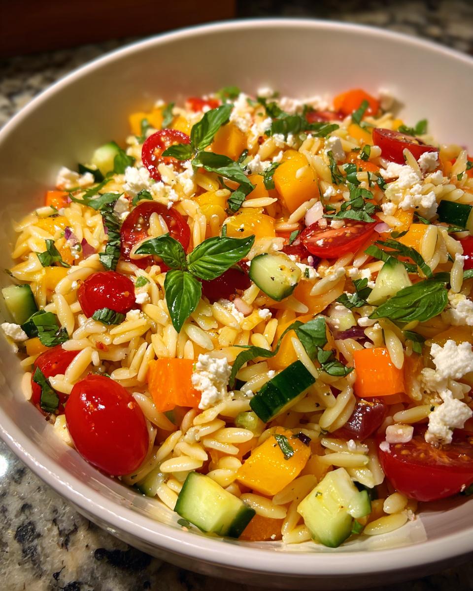 Rainbow Orzo Salad - detail 2