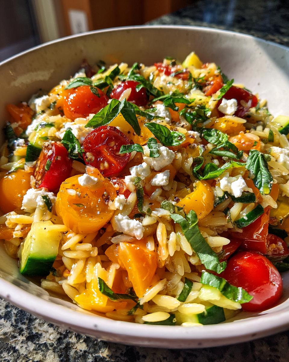 Rainbow Orzo Salad - detail 3