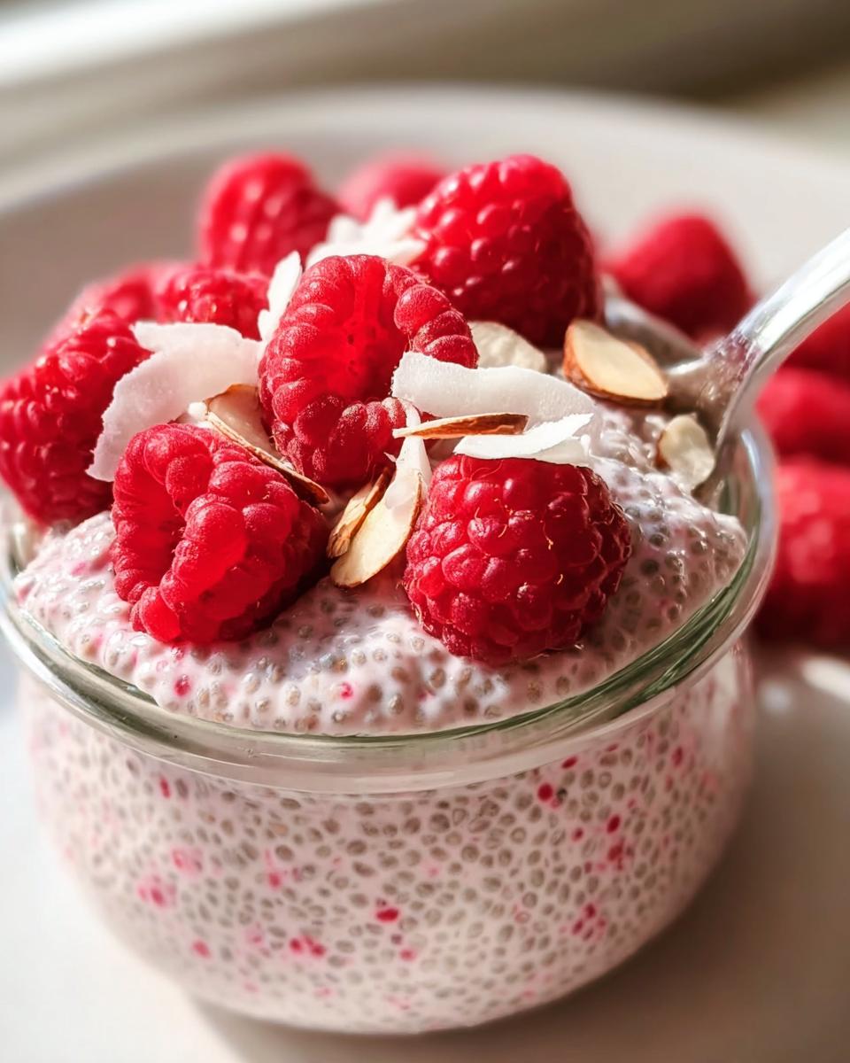 Raspberry Chia Pudding - detail 1