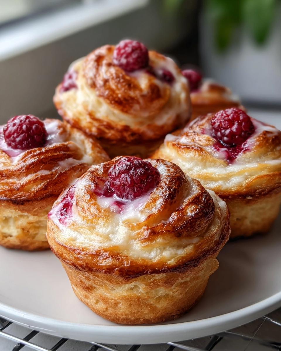 Raspberry Cream Cheese Cruffins - detail 1