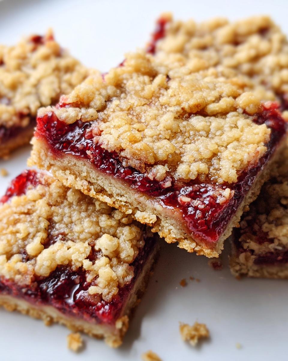 Raspberry Oatmeal Crumble Bars - detail 1