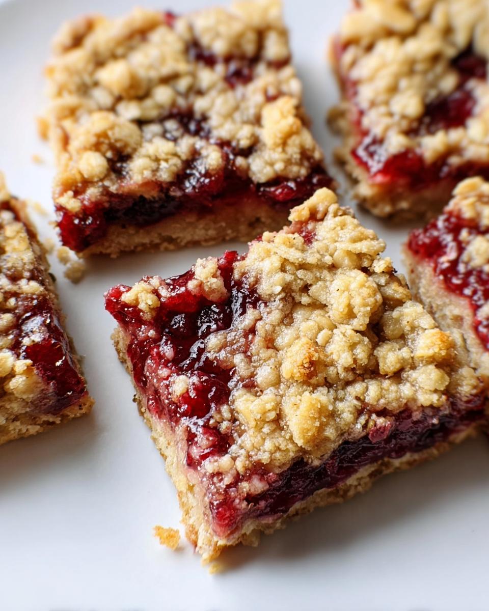 Raspberry Oatmeal Crumble Bars - detail 2