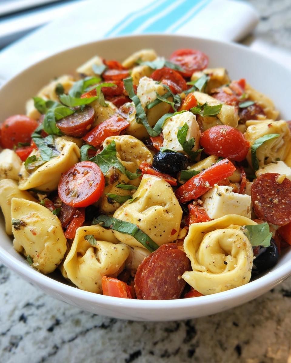 Red Pepper and Parmesan Tortellini Salad - detail 1