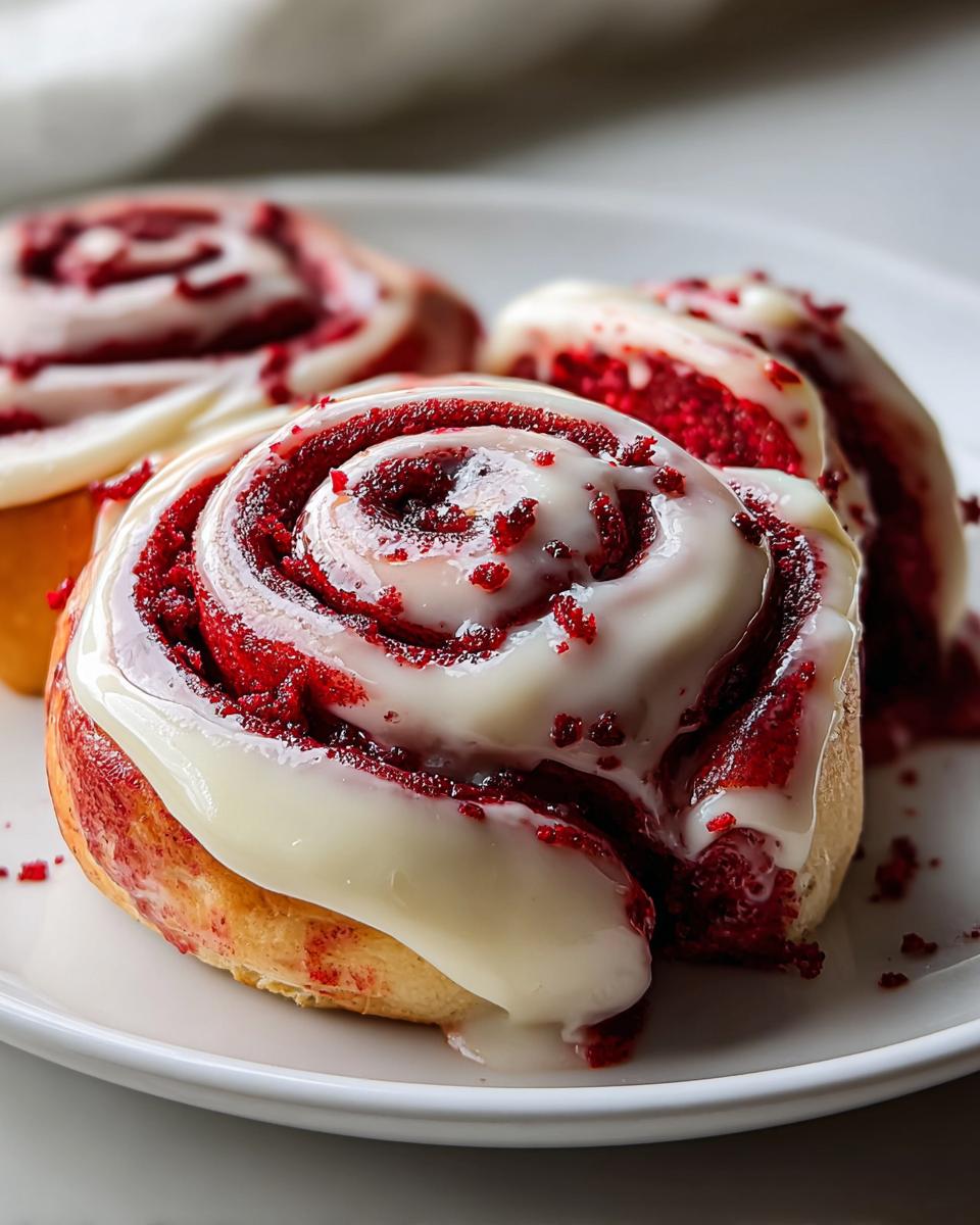 Red Velvet Cinnamon Rolls - detail 1