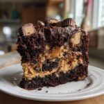 Reese’s Chocolate Peanut Butter Cup Earthquake Cake