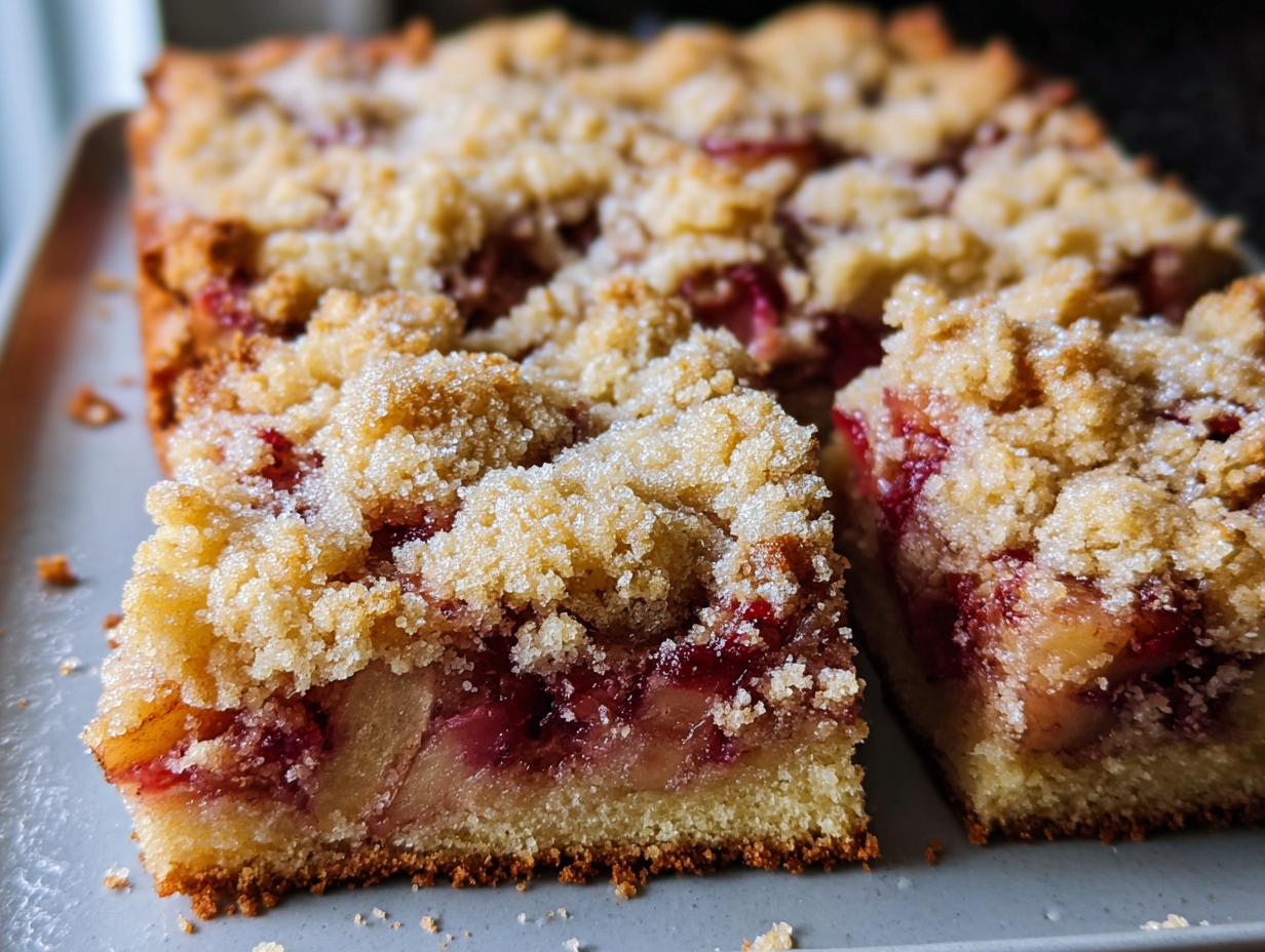 Rhubarb Snacking Cake - detail 1