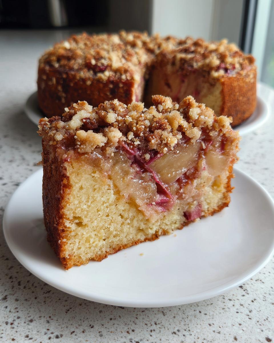 Rhubarb Sour Cream Coffee Cake - detail 1
