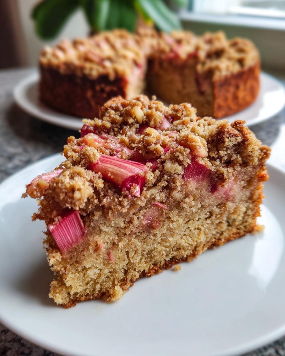 Rhubarb Sour Cream Coffee Cake - detail 3