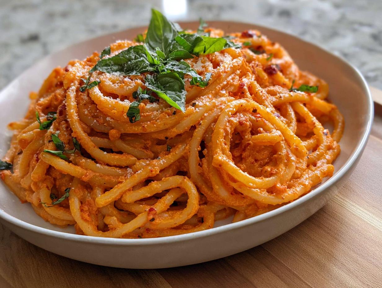 Roasted Red Pepper Pasta - detail 1