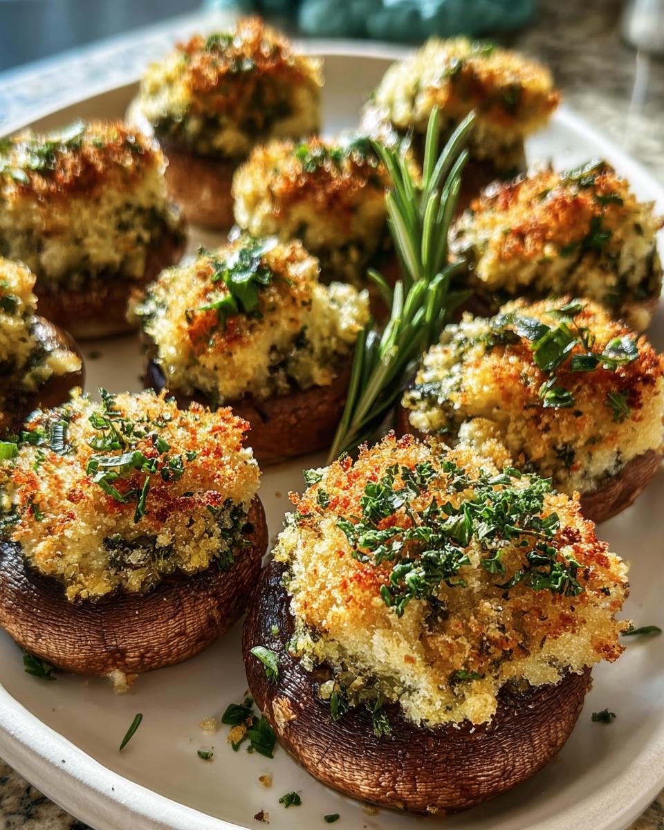 Rosemary Parmesan Stuffed Mushrooms - detail 1
