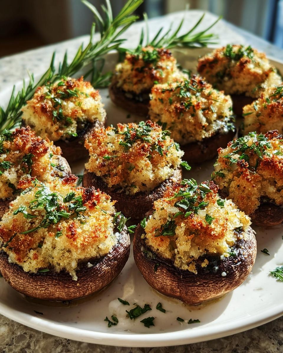Rosemary Parmesan Stuffed Mushrooms - detail 2